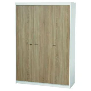 roba Kinderkleiderschrank Gabriella 131 x 190 x 52 cm Eiche lackiert weiß