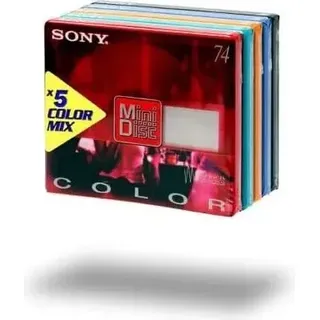 Sony MDW-74EX Color Mix Mini Disc (74 min) 5er-Pack