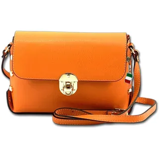 Florence Umhängetasche Damen tasche Schultertasche Echtleder orange OTF808O