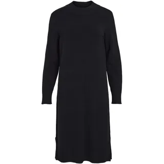 VILA Strickkleid »VIRIL Crew Neck L/S Midi Dress - Noos schwarz