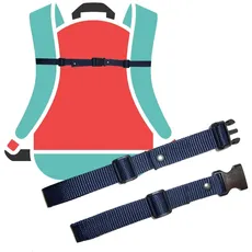 GURTIES Brustgurt für Rucksack, Schulranzen, Schulrucksack, verstellbar, als Ersatz, zum Nachrüsten, Kinder und Erwachsene, Made in Germany (blau)