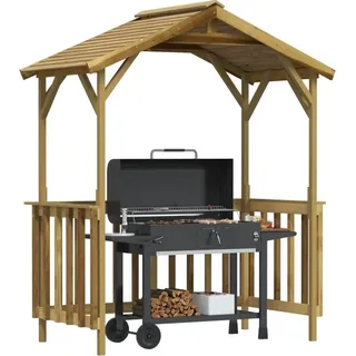 vidaXL Grillpavillon Kiefernholz Imprägniert 163,5x93x210 cm - Grün