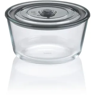 Kela Frischhaltedose , Grau , Glas , 2,2 l , 11.5 cm , Küchenzubehör, Vorratsbehälter, Frischhaltedosen
