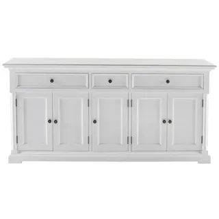 Provence Sideboard 5 Türen, 2 große 1 klein Schublade weiß. - Weiß