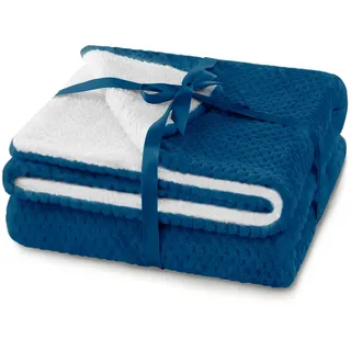 AmeliaHome Kuscheldecke 70 x 150 cm Blau/Lila