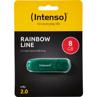 Intenso Rainbow Line USB 2.0), Stick, Grün - 8GB - USB-Stick