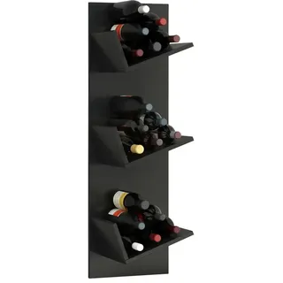 VCM Weinregal 25,6 x 33 x 106,5 cm Schwarz