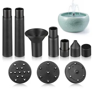 Yardwe 10 Stück Solarbrunnen ZubehöR BrunnendüSen Set FüR Solarbrunnen FüR DraußEn Solar Teich Springbrunnen Vogelbad Pool Und Gartenwasserfall Wasserpumpen Teile