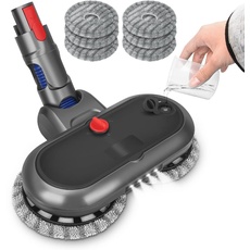 DrRobor Wischaufsatz für Dyson V11 V10 V15 V8 V7 Staubsauger, Wischmopp Aufsatz für Dyson mit Wassertank, LED Licht, 6 Waschbarer Wischmopp