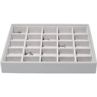 Grau Schmuckbox Klassisch mit Fächern