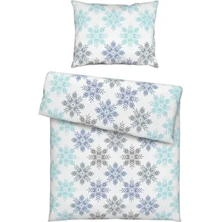 Esposa Bettwäsche , Grau, Weiß , Textil , Abstraktes , 160x210 cm , Textiles Vertrauen - Oeko-Tex® , atmungsaktiv, schadstoffgeprüft, weiche und anschmiegsame Oberfläche , Heimtextilien, Bettwäsche & Leintücher, Bettwäsche, Flanell-Bettwäsche