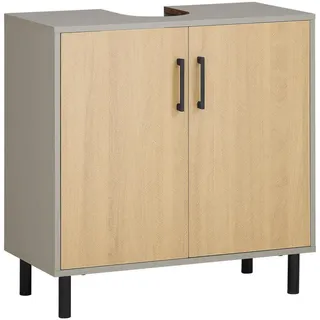 SoBuy Waschbeckenunterschrank Grau