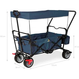 Pinolino Bollerwagen Paxi dlx Comfort blau Tragetasche, Sonnendach, Bremse