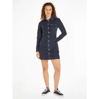 Tommy Jeans Cordkleid »TJW SLIM LS WASHED CORD DRESS«, in modischem Cordmaterial TOMMY JEANS Dark Night Navy