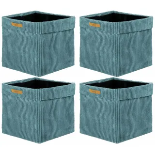 Lycce Aufbewahrungsbox "Aufbewahrungskorb Faltbare Aufbewahrungsbox Cord 4P 4er Pack", türkis