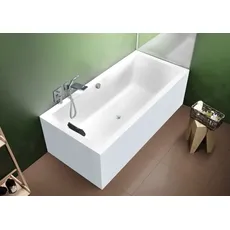 RIHO Lugo Rechteck-Badewanne, Version rechts, PlugPlay-Variante, 2-Sitzer, weiß, B13, Ausführung: 170x75x47cm, Nutzinhalt: 170 Liter