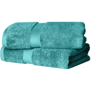 Superior Badetuch-Set aus massiver ägyptischer Baumwolle, 76,2 x 139,7 cm, türkis, 2-teilig