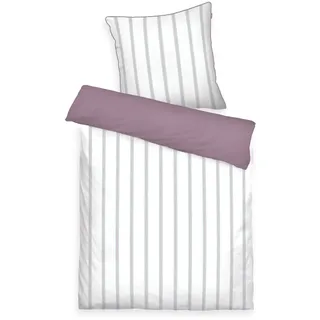 Tom Tailor Wendebettwäsche , Weiß, Hellgrün , Textil , Streifen , 155x220 cm , pflegeleicht , Heimtextilien, Bettwäsche & Leintücher, Bettwäsche, Wendebettwäsche