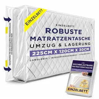 Matratzenhülle 90 x 200 cm- Matratzen Aufbewahrung Schutzhülle, Robuste, Reißfeste, wasserdichte für Umzug & Lagerung - Schützt Gegen Schädlingsbefall, Flecken & Staub