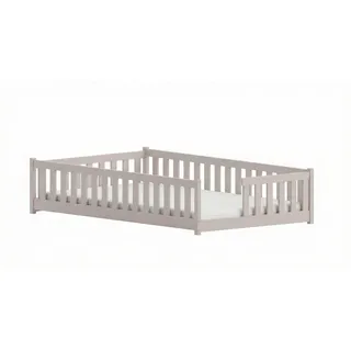 Kids Collective Jugendbett Bodenbett 120 x 200 cm Kiefer grau