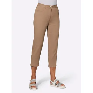 7/8-Jeans CASUAL LOOKS, Damen, Gr. 22, Kurzgrößen, braun (cognac), 96% Baumwolle, 4% Elasthan, unifarben, 7/8-Länge, Jeans 7/8-Jeans