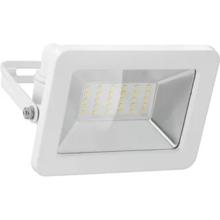 goobay 53873 LED Strahler Außen 30W / Außenstrahler IP65 / Neutralweißes Licht 2550 lm/LED Scheinwerfer Fluter Wandmontage / IP65 Gartenstrahler/Weiß