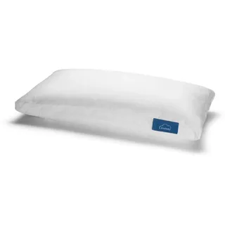 Genius, Baumwolle, eazzzy Kopfkissen 40x80 cm - orthopädisches Schlafkissen für den ruhigen Schlaf aus Milchfaser mit Aloe Vera - Allergikergeeignet stützend Oeko-TEX Nacken-Stützkissen, weiß, A19202