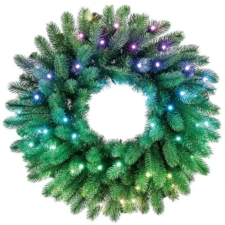 Twinkly Pre Lit Wreath 50 Rgb Led Weihnachtsbeleuchtung - Green - One Size