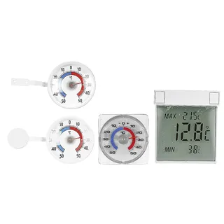 TFA Fenster-Thermometer Silber 10,5x2,3x9,7