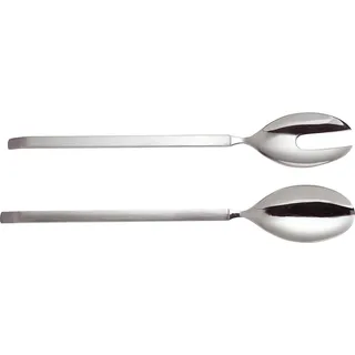 Alessi Dry Salatbesteck aus Edelstahl Glänzend Poliert mit Mattiertem Griff