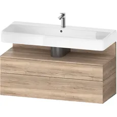 Duravit Qatego Waschtischunterbau, 1 Auszug und 1 Schublade, 1190x470x590mm, Nische Eiche Mamoriert, QA4396055, Farbe: Eiche Marmoriert