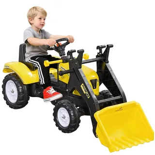 Homcom Sitzbagger Gelb/Schwarz (41x52x114)