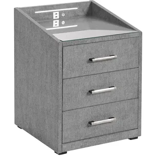 ed exciting design Nachtschrank Moon 47 x 46 x 61 cm Grau