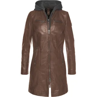 Mauritius Ledermantel »Bente«, 2-in-1-Lederjacke mit abnehmbarem Kapuzen-Inlay aus Jerseyqualität Mauritius cognac S/36