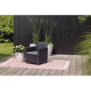 KETER Gartensessel MARIE duo set, graphit - 2Stück im Paket - Schwarz