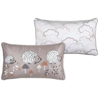 Kinderkissen Igel Gabin 50/30 cm , Beige , Textil , 30x50 cm , Heimtextilien, Bettwäsche & Leintücher, Kinderbettwäsche