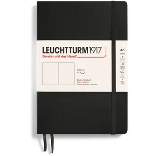 Leuchtturm Leuchtturm1917 318651 Notizbuch (A5), Softcover, 121 Seiten, blanko, schwarz