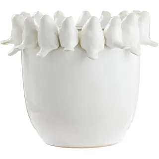 Butlers Keramikvase Birds , Weiß , Keramik , 24 cm , Dekoration, Vasen, Keramikvasen