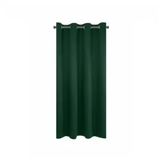 Eurofirany LOGAN Vorhang Blickdicht, Blackout, Satin Verdunkelungsvorhang mit Ösen -1 Stk. Ösenvorhang, Elegant, Glatt, Einfarbig, Wohnzimmer, Schlafzimmer, 140x175 cm, Dunkelgrün