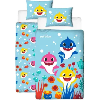 Baby Shark - Regenbogen Bettwäsche, wendbar TC114 (Einzelbett) (Bunt) - Bunt