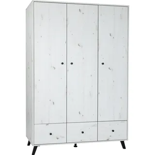 Arthur Berndt Kinderkleiderschrank Lavea 3-türig 130 x 191 x 51 cm Eiche weiß