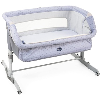 Chicco Next2Me Dream Beistellbett Babybett mit Matratze, Schaukelfunktion, Faltbare Seite, Höhenverstellbar, Netzfenster, 4 Rollen und Transporttasche - 0-6 Monate, 9 kg