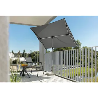 Schneider Ampelschirm , Anthrazit , Textil , 190x188x140 cm , höhenverstellbar, lichtecht, UV-beständig, verrottungsfest , Sonnenschutz, Sonnenschirme