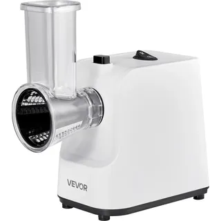 Elektrische Käsereibe und Salatschneider, 200 W Salatschneider, elektrischer Gemüseschneider, Reibe und Hacker für Obst mit 5 Aufsätzen, Edelstahl-Lebensmittelschneider für Gemüse und Käse