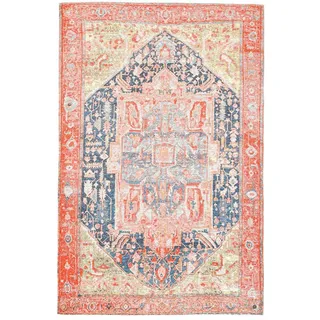 Tom Tailor Webteppich Funky Orient 230 x 340 cm Mischgewebe Blau, Rot Blau /