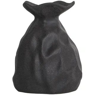 Beliani Blumenvase Steinzeug schwarz Coontail , Schwarz , Mode , 31 cm , Dekoration, Vasen, Keramikvasen