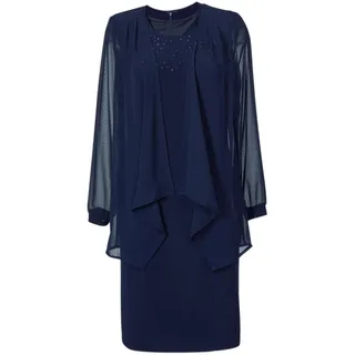 GOLDNER 2-in-1-Kleid Midi Mitternachtsblau 40