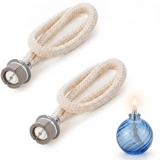 2 Stück Ersatzdocht kompatibel mit Lampe Berger 18mm Silber | mit Luft Kontrolle katalytischem Brenner Zubehör für Öllampe Duftlampe Raumluftverbesserung Aromatherapie Heimdekoration