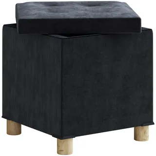 VCM Truhenbank Schwarz 38 x 38 cm