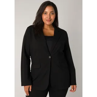 Base Level Curvy Jerseyblazer mit Taschenklappen Base Level Curvy black